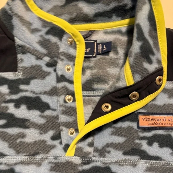 Kids Vineyard Vines Blue Camo Fleece with Yellow Accents - Picture 3 of 5